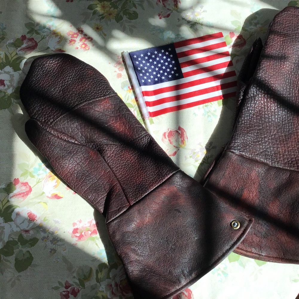 Bison Mittens with Lined Fingers